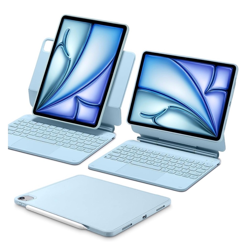 New ESR iPad Air 11 Inch Case with Keyboard360/Blue and Black